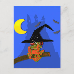 Froggy heks gooit een spreuk uit briefkaart