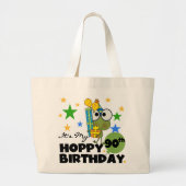 Froggy Hoppy 90th Birthday Grote Tote Bag (Voorkant)