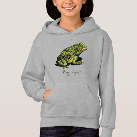 Froggy, joyeux frogmas ! Sweat - shirt à capuche (Devant)
