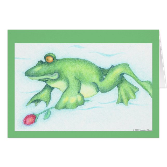 Froggy Love Card (Voorkant Horizontaal)