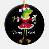 Froggy Party Keramisch Ornament (Achterkant)