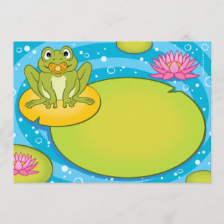 Froggy Pond Baby Shower-uitvindingen Kaart