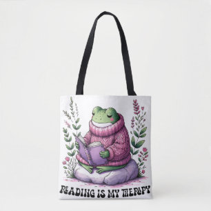 Froggy Reading is mijn therapie Draagtas