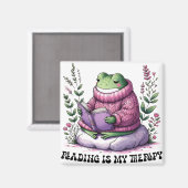 Froggy Reading is mijn therapie Magneet (Voorkant / Achterkant)