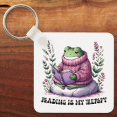 Froggy Reading is mijn therapie Sleutelhanger (Voorkant)