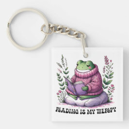 Froggy Reading is mijn therapie Sleutelhanger
