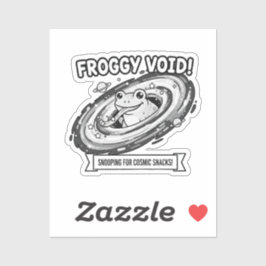 Froggy Void Funny Space Frog Cartoon Sticker