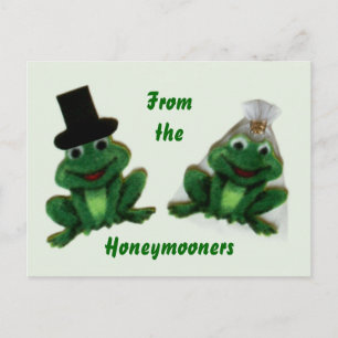 Froggy Wedding - Honeymooners Briefkaart