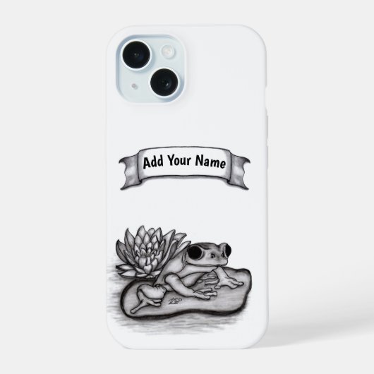 Froggy with Lotus Flower, Ajouter votre nom (Verso)
