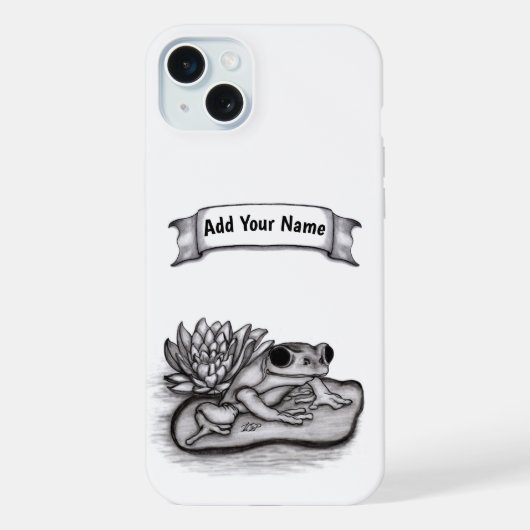 Froggy with Lotus Flower, Ajouter votre nom (Verso)