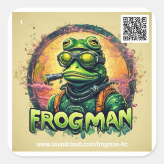 Frogman #1 Sticker - vel van 6 stickers