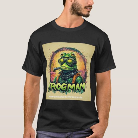 Frogman donker T-shirt (Voorkant)