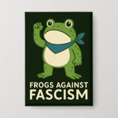 Frogs Against Fascism Portland Frog Protest Button (Voorkant)