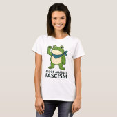 Frogs Against Fascism Portland Frog Protest T-shirt (Voorkant volledig)