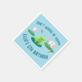 Frogs and Lily Pads Cute Birthday Kids CUSTOM Servet (Hoek)