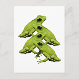 FROGS IN VIER BRIEFKAART
