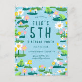 Frogs & Lily Pad CUSTOM BIRTHDAY PARTY Invitation (Devant)