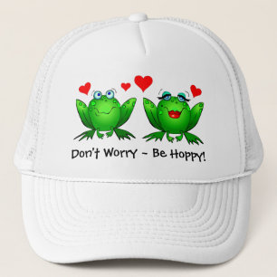 Frogs Love Don't Worry Be Hoppy Casquette