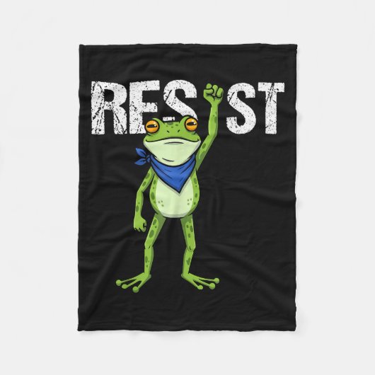 Frogs Resist - Rtland Frog Protest Funny  Fleece Deken (Voorkant)
