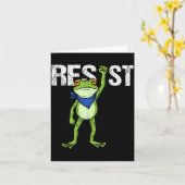 Frogs Resist - Rtland Frog Protest Funny Kaart (Gele Bloem)