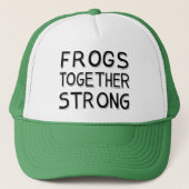 Frogs Together Strong Portland Frog Protest Trucker Pet (Voorkant)