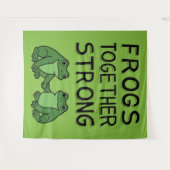 Frogs Together Strong Portland Frog Protest Wandkleed (Voorkant (horizontaal))
