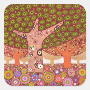 Frogspawn trees 2010 vierkante sticker