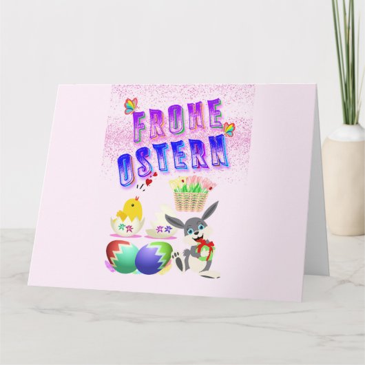 Frohe Ostern Bedankkaart (Voorkant)