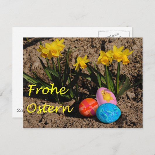 Frohe Ostern Briefkaart (Voorkant / Achterkant)