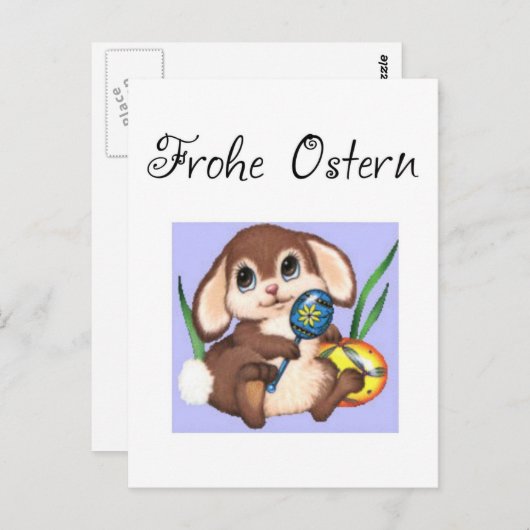 Frohe Ostern Briefkaart (Voorkant / Achterkant)