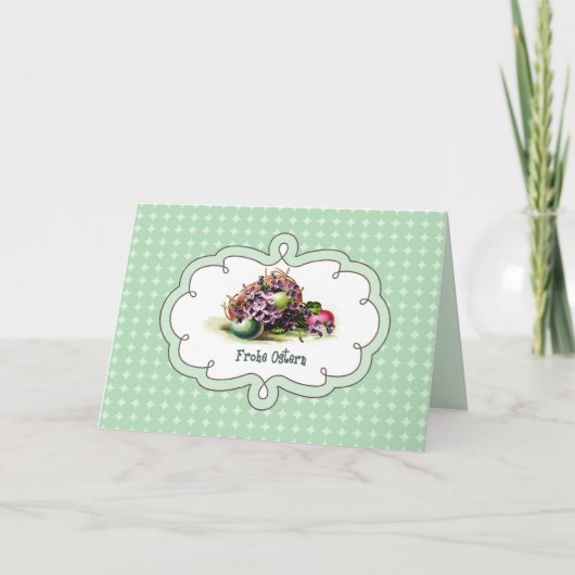 Frohe Ostern. Carte Pâques en allemand (Devant)