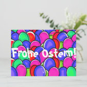 Frohe Ostern! Feestdagenkaart (Staand voorkant)