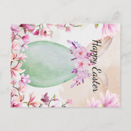 Frohe Ostern -  Osterei mit Magnolien Aankondigingskaart