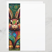 Frohe Ostern - Osterhase in Blumen 2 (Voorkant / Achterkant)