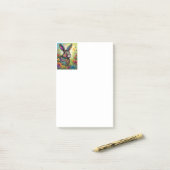 Frohe Ostern - Osterhase in Blumen Post-it® Notes (Op bureau)