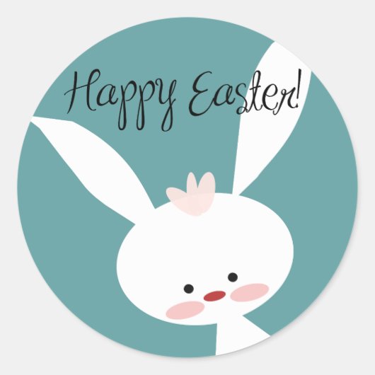 FROHE OSTERN RUNDER STICKER, SET OF STICKERS (Voorkant)