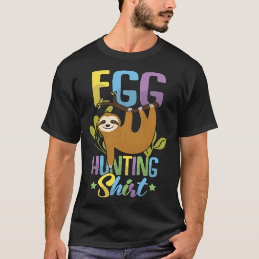 Frohe Ostern T-Shirt Tired Sloth Funny Easter (Devant)
