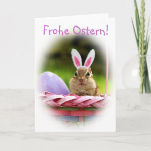 Frohe Ostern Weinig Aardeekhoorn Feestdagen Kaart
