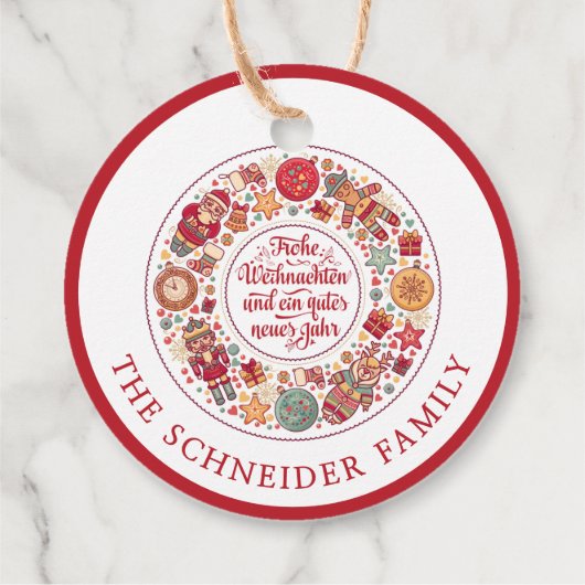 Frohe Weihnachten Bedankjes Labels (Achterkant)