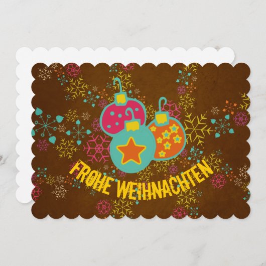 Frohe Weihnachten Carte de jours fériés (Devant / Derrière)