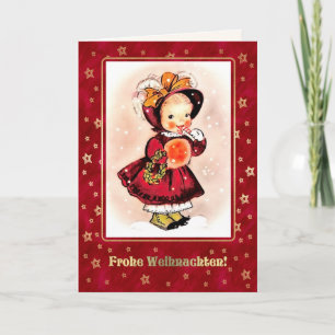 Frohe Weihnachten. Carte de Noël en allemand