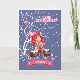 Frohe Weihnachten. Carte de Noël en allemand