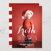 Frohe Weihnachten | Duitse Kaart van de Foto van (Voorkant / Achterkant)