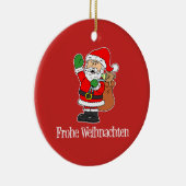 Frohe Weihnachten German Kerstkerstkerstkerstkerst Keramisch Ornament (Rechts)