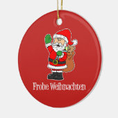 Frohe Weihnachten German Kerstkerstkerstkerstkerst Keramisch Ornament (Links)