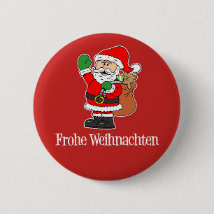 Frohe Weihnachten German Kerstkerstkerstkerstkerst Ronde Button 5,7 Cm