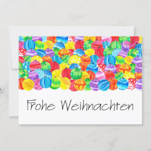 Frohe Weihnachten German Kerstmis, waterverf Kaart