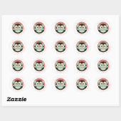 Frohe Weihnachten Geschenkaufkleber mit Pinguin Ronde Sticker (Vel)