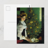 Frohe Weihnachten. Impressionismus Briefkaart (Voorkant / Achterkant)