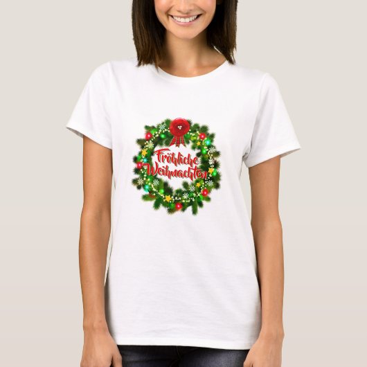 Frohe Weihnachten kerst T-shirt (Voorkant)